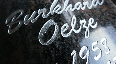 MEMORUM Inschrift Sandstrahlgravur
