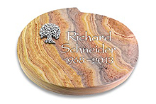 Grabstein mit Baum-Ornament